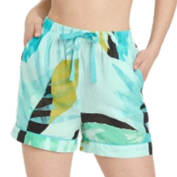 NWT Women's Floral Print Simply Cool Pajama Shorts - Stars Above - M - Picture 6 of 6